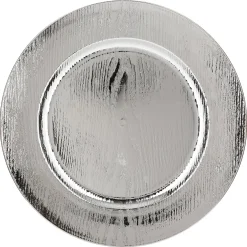Bajoplato De Madera Plateado 33Cm