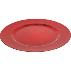 Bajoplato De Madera Rojo 33Cm