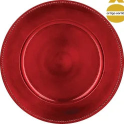 Bajoplato Rojo 33Cm