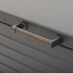Baúl almacenaje EDENIO gris grafito de metal 670l
