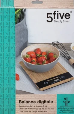Balanza De Cocina Digital Bambú