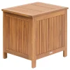 Baúl de almacenaje exterior de madera de acacia
