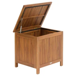 Baúl de almacenaje exterior de madera de acacia