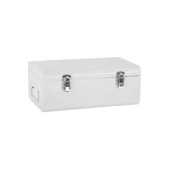 Baúl De Metal Blanco 39x23x16Cm
