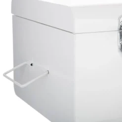 Baúl De Metal Blanco 39x23x16Cm