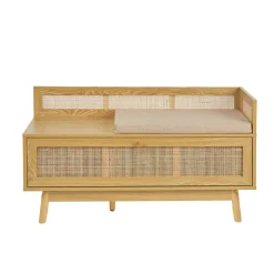 Banco Con Almacenaje De Rattan