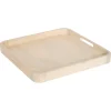 Bandeja beige de madera de mango 25.5x25.5cm