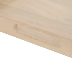 Bandeja beige de madera de mango 25.5x25.5cm