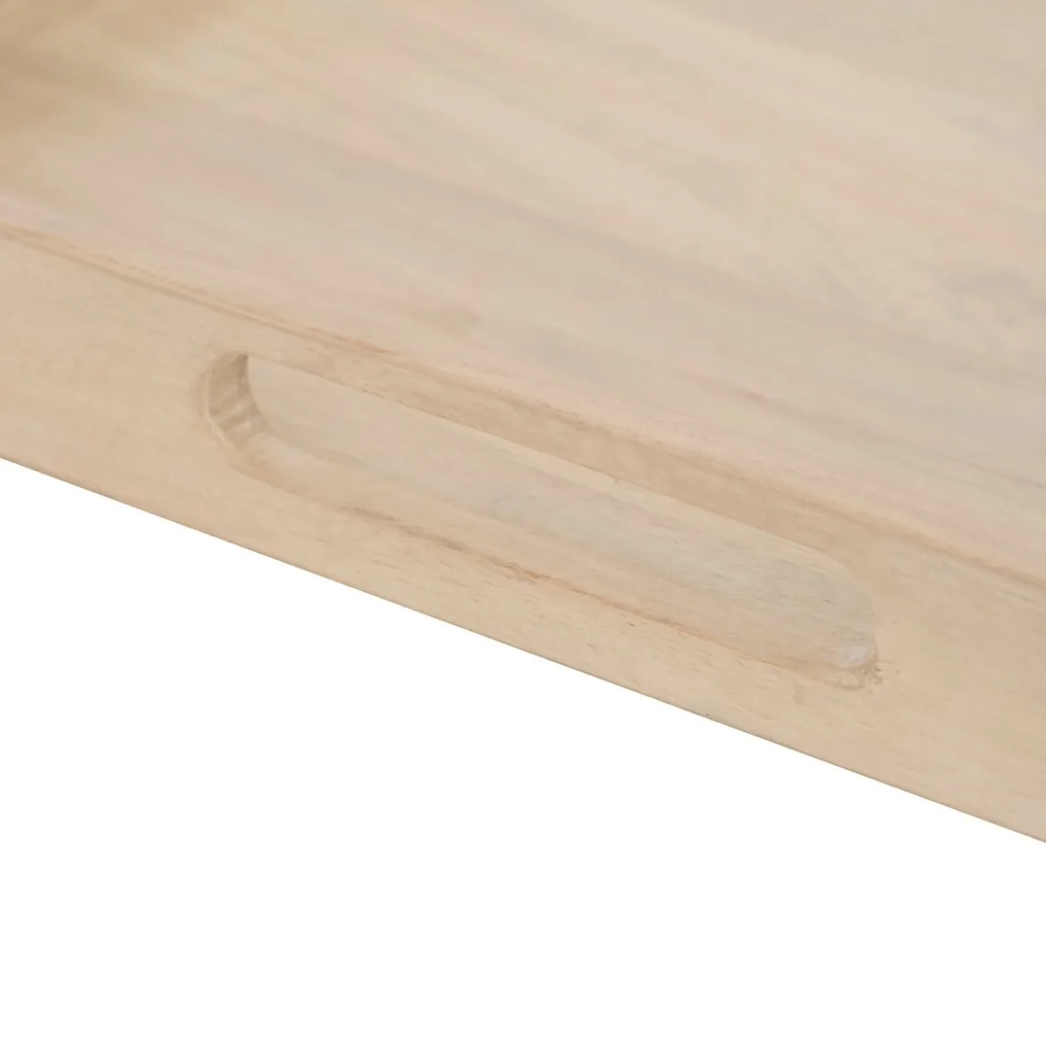 Bandeja beige de madera de mango 25.5x25.5cm