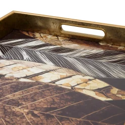 Bandeja CALVI rectangular marrón