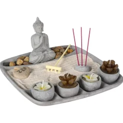 Bandeja Decorativa Buda 24x24x12Cm