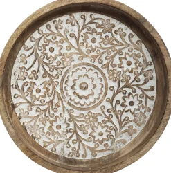 Bandeja Decorativa De Madera 34.5x6Cm