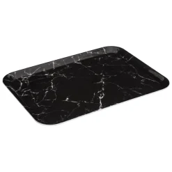 Bandeja De Melamina Mármol Negro 43x33Cm
