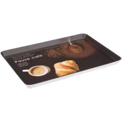 Bandeja De Melamina Negra 30x22Cm