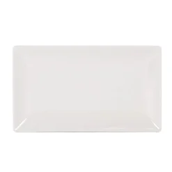 Bandeja ELITE blanca de cerámica 15x25Cm