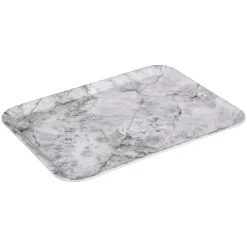 Bandeja Melamina Mármol Blanco 43x33Cm