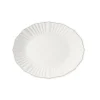 Bandeja ovalada AUBREY blanca y dorada 38cm
