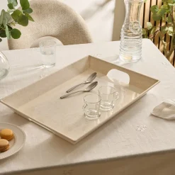 Bandeja rectangular SOLENE beige