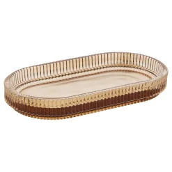 Bandeja wc ámbar de vidrio