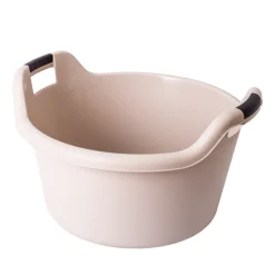 Barreño Redondo C/Asas Beige 20L