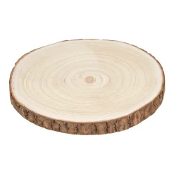 Base Decorativa Redonda De Madera