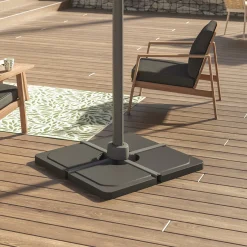 Base para parasol de hormigón negro 15Kg