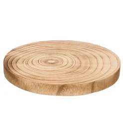 Base Redonda De Madera Quemada 28.5cm