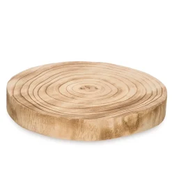 Base Redonda De Madera Quemada 20cm