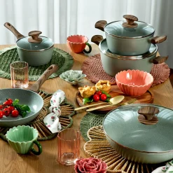 Batería de cocina 5 piezas ALVRA verde de aluminio