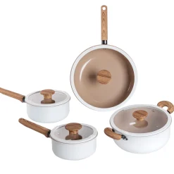 Batería De Cocina 4 Piezas Farm Blanca