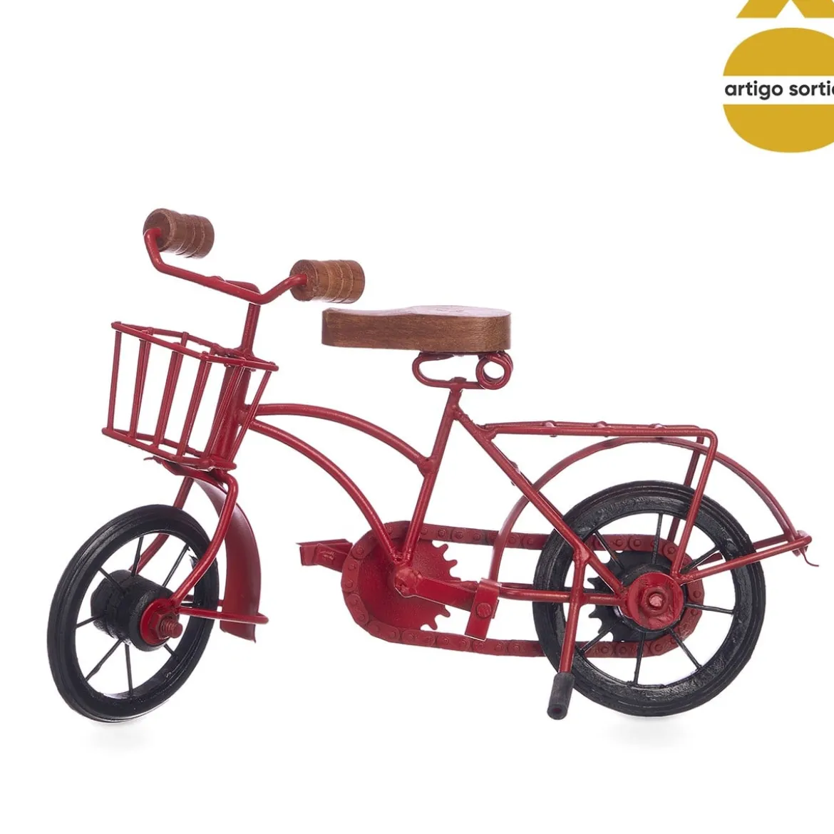 Bicicleta decorativa roja