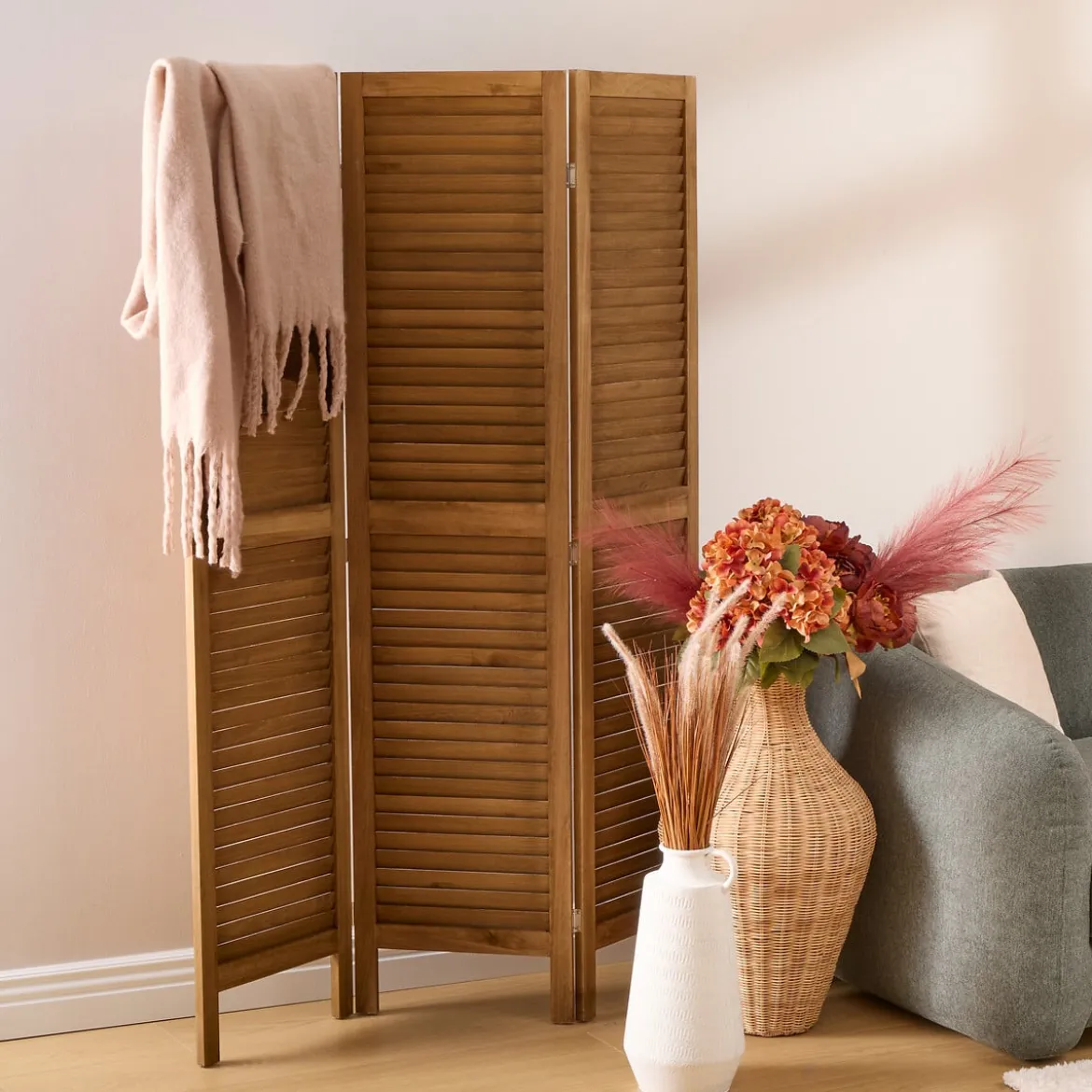 Biombo CAMILA de madera 120x170cm