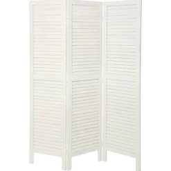 Biombo Madera Blanco 170x40Cm