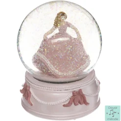 Bola De Nieve Musical Princesa 10x14Cm