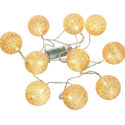 Bolas Led X10 Rosa Glitter 6cm