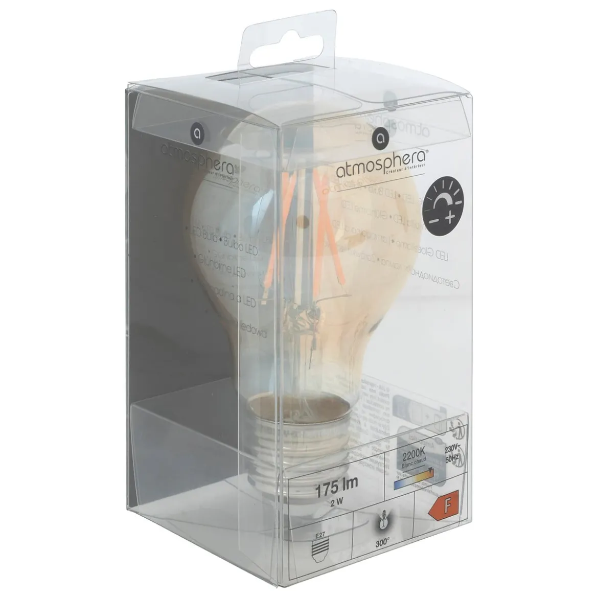 Bombilla Vintage Led Ámbar A60 2W E27