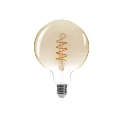 Bombilla VINTAGE ámbar espiral led G125 4.9W E27