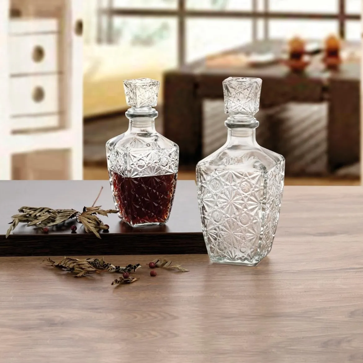Botella De Licor Rectangular 1L
