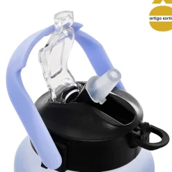Botella deportiva con pajita multicolor 2L