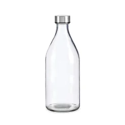 Botella De Vidrio Red. Tapa Metálica 1L