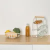 Botellero plegable para 6 botellas blanco
