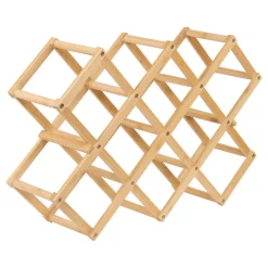 Botellero plegable para 10 botellas beige