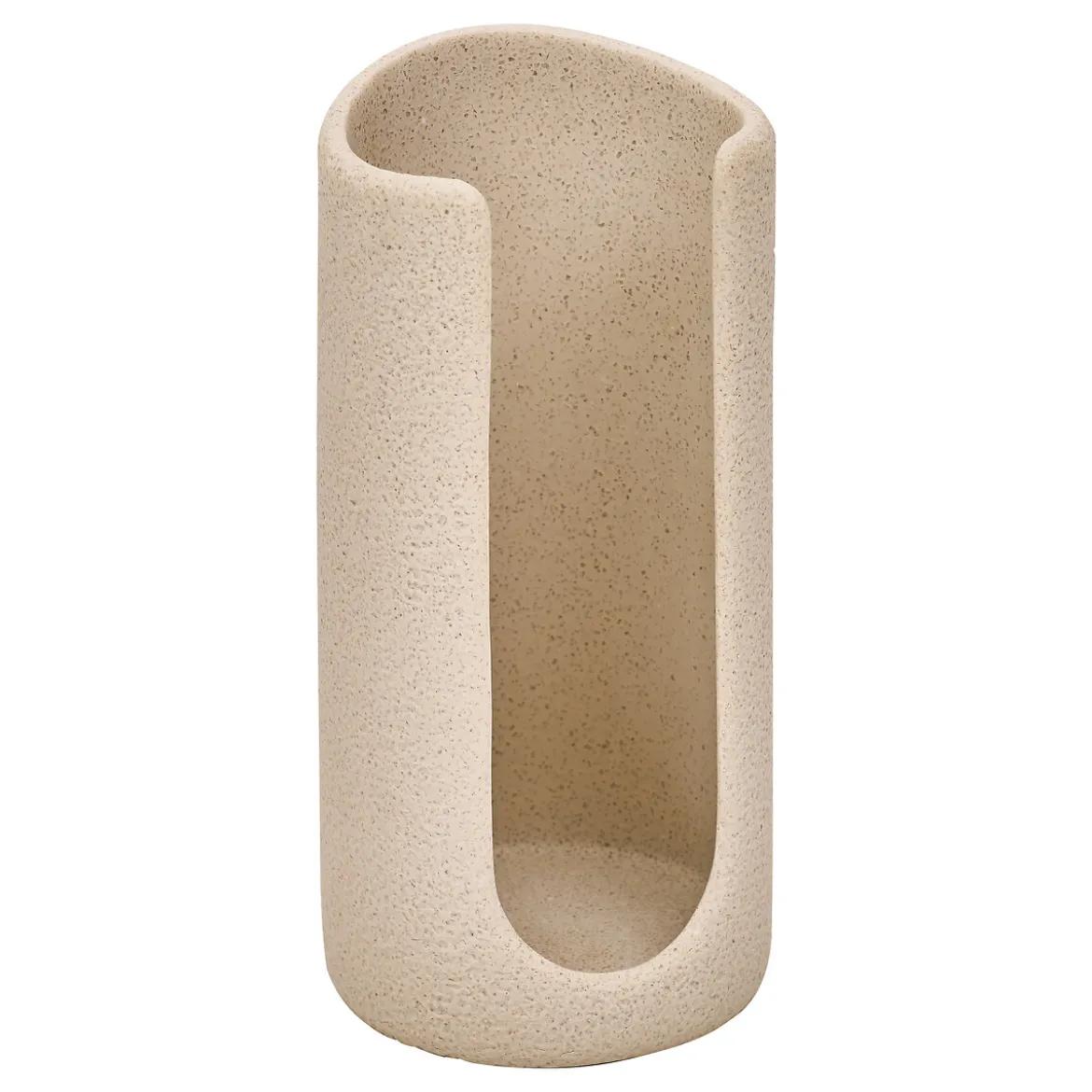 Bote para algodón OLEYA beige D7.3x15cm