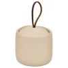 Bote para algodón OLEYA beige 10x10x9,4cm