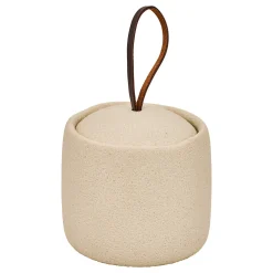 Bote para algodón OLEYA beige 10x10x9,4cm