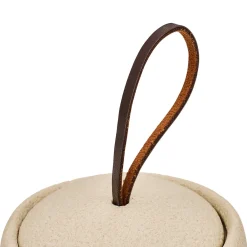 Bote para algodón OLEYA beige 10x10x9,4cm