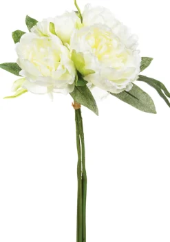 Bouquet Con 4 Peonías Blancas 30Cm