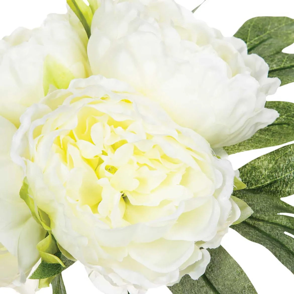 Bouquet Con 4 Peonías Blancas 30Cm