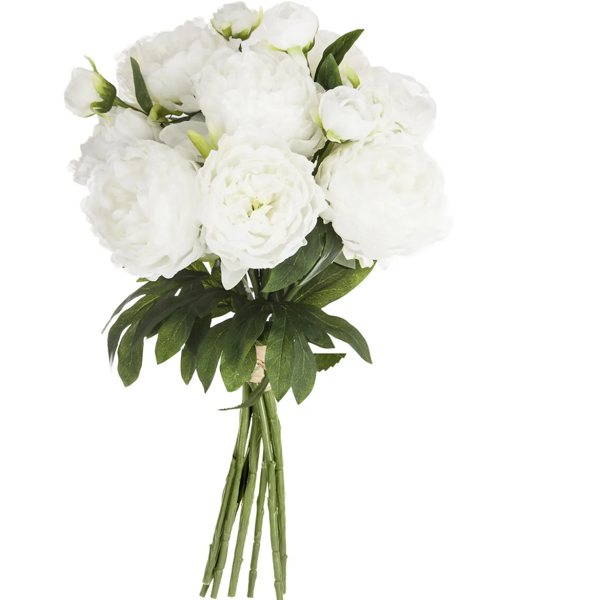Bouquet Con 13 Peonías Blancas 50Cm