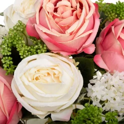 Bouquet De Rosas Blanco/Rosa 35Cm